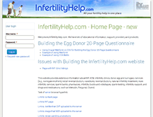 Tablet Screenshot of infertilityhelp.com